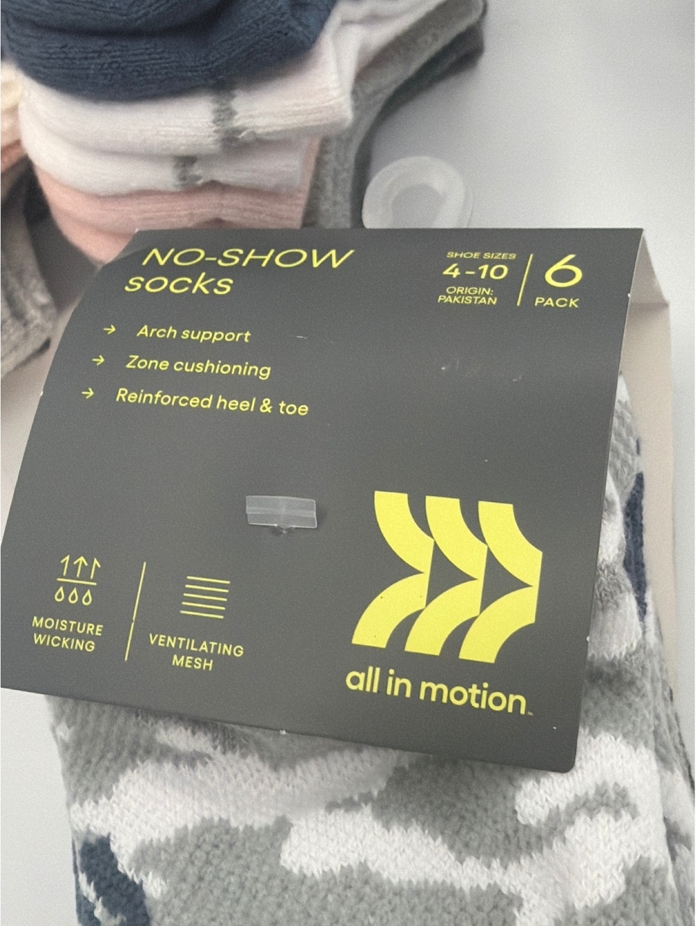 Lot of 5 All in Motion No-Show Socks 6 Pack Size 4-10 - Picture 2 of 5